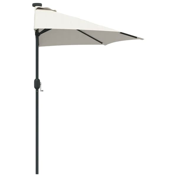 vidaXL Hageparasol sand 294 x 150 x 223 cm Polyester og stål