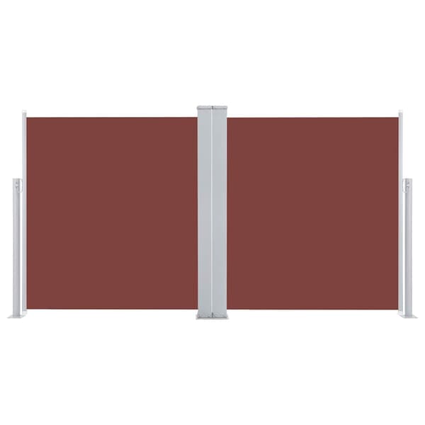 vidaXL Uttrekkbar sidemarkise 100x600 cm brun