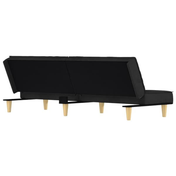 vidaXL Bäddsoffa svart tyg