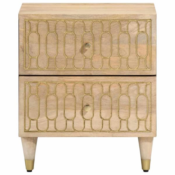 vidaXL Nattbord 2 stk 40x33x46 cm heltre mango