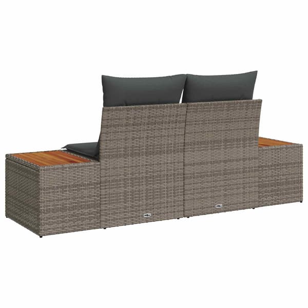 vidaXL Trädgårdsoffa Grå 184 x 62 x 85cm konstrotting