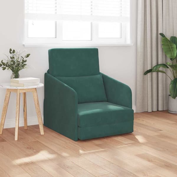 vidaXL Soffsäng Mörkgrön 65 x 80 x 83 cm Sammet
