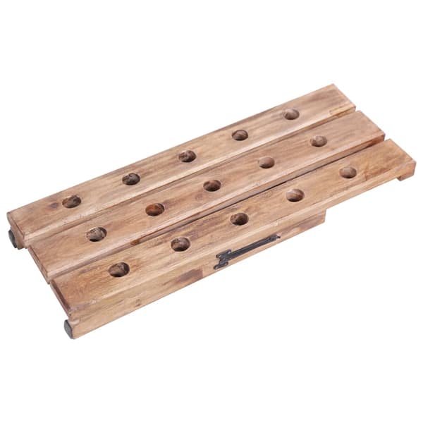 vidaXL Vinställ för 15 flaskor 26x50x70 cm massivt återvunnet trä