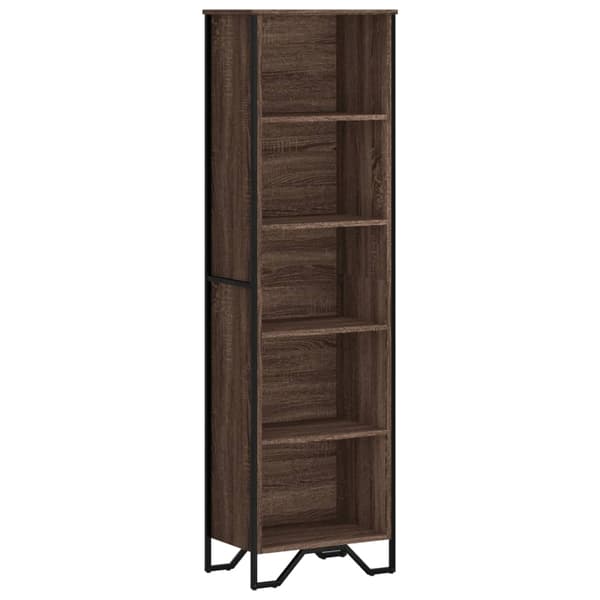 vidaXL Bokhylle brun eik 50x31x169 cm konstruert tre