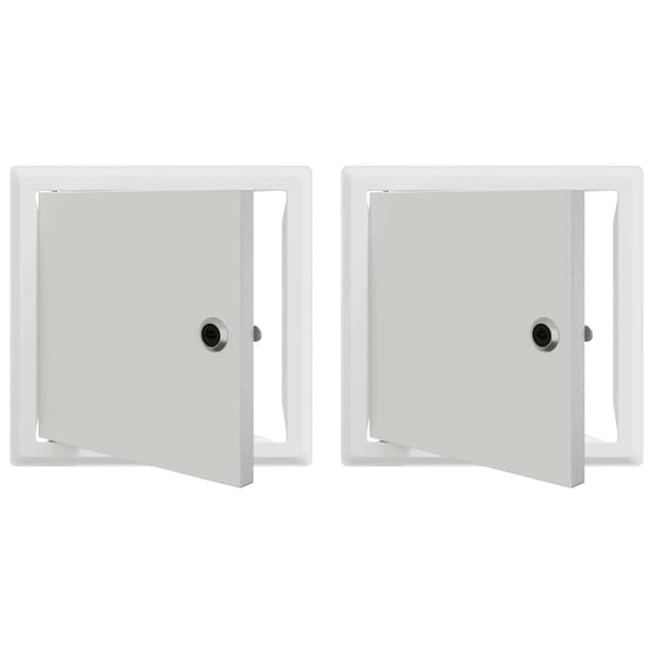 vidaXL Åtkomstpanel 2 pcs Vit 23 x 23 x 3 cm Stål