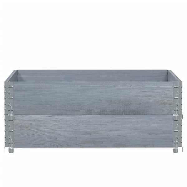 vidaXL Odlingslåda grå 100x100 cm massiv furu