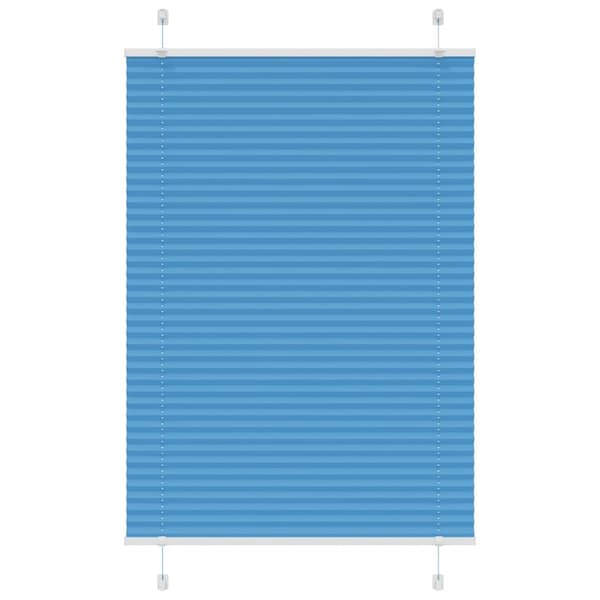 vidaXL Plisségardin Blå 90x150 cm Stoffbredde 89,4 cm Polyester