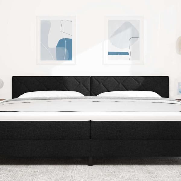 vidaXL LED huvuddyna Svart 200 cm tyg