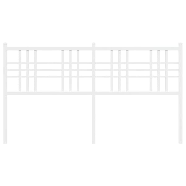 vidaXL Utskiftbar sengegavl i metall hvit 160 cm