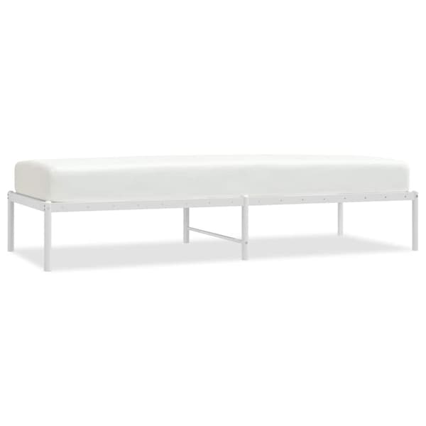 vidaXL Sängram metall vit 75x190 cm