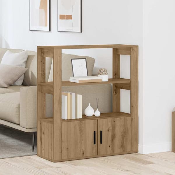 vidaXL Serviesskap artisan eik 30 x 80 x 90 cm Konstruert tre