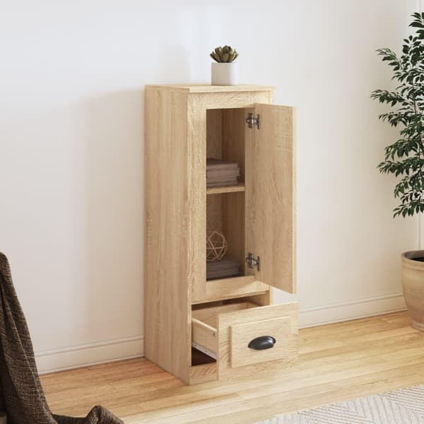 vidaXL Highboard sonoma eik 36x35,5x103,5 cm konstruert tre