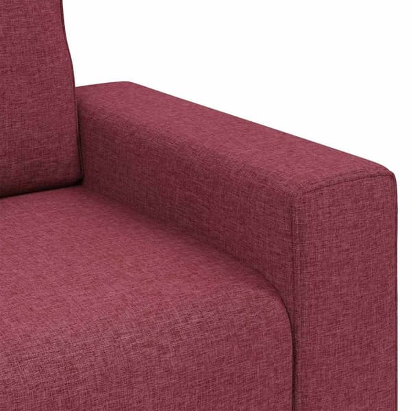 vidaXL Soffa med dyna Vinröd 100 x 77 x 82 cm tyg