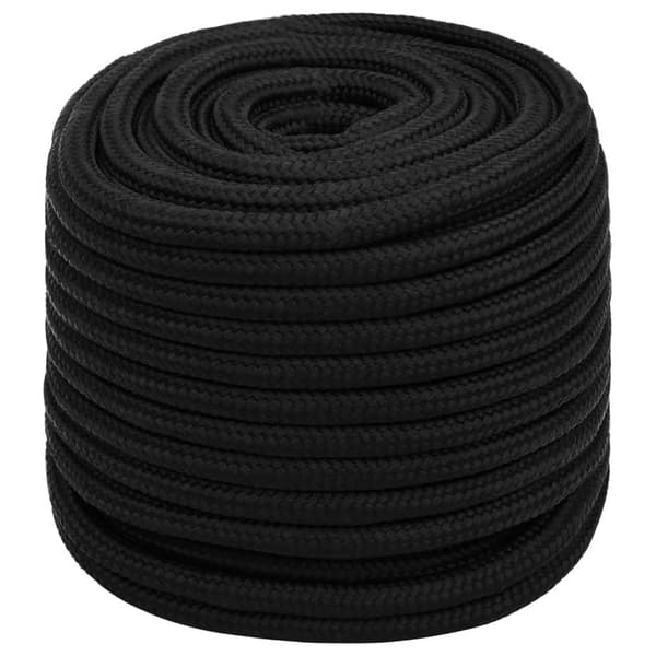 vidaXL Rep svart 18 mm 100 m polyester