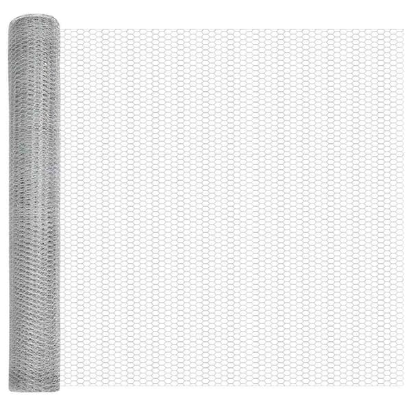vidaXL Stängsel med stolpe Silver