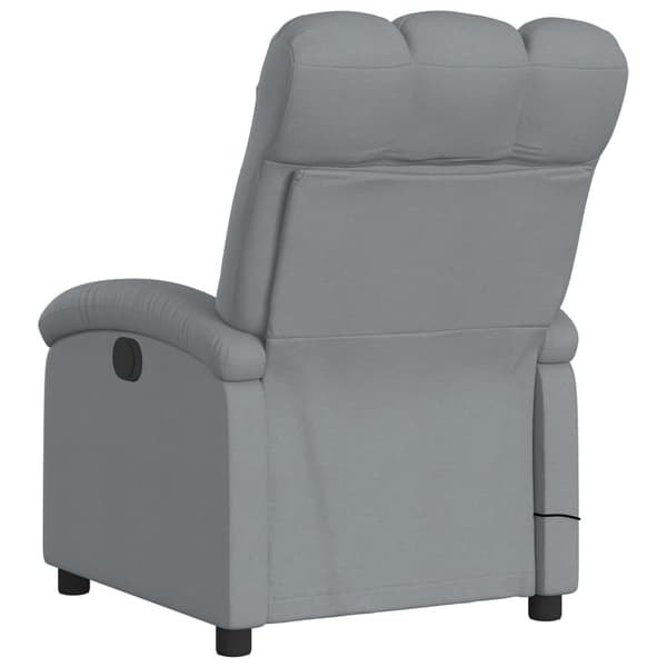 vidaXL Elektrisk massagefåtölj ljusgrå tyg