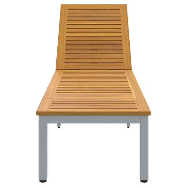 vidaXL Solseng Grå 200 x 55 x 35 cm Solid akasietre