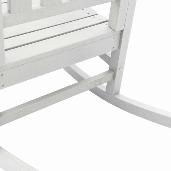 vidaXL Gyngestol 3 pcs Hvit Polyethylen