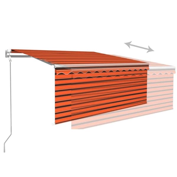 vidaXL Automatisk markis vindsensor rullgardin LED 3,5x2,5m