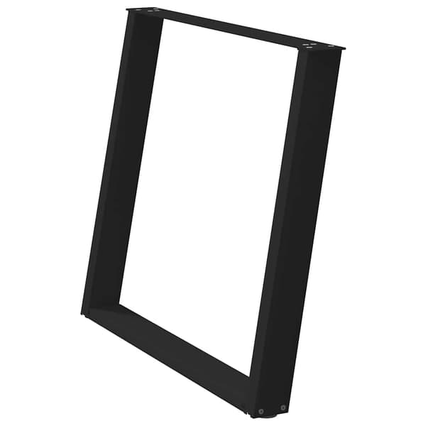 vidaXL Matbordsben U-formad 2 st svart 90x(72-73) cm stål