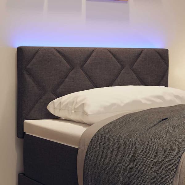 vidaXL LED huvuddyna Brun 80 cm tyg
