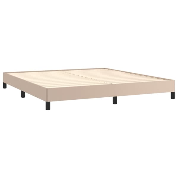 vidaXL Sängram cappuccino 180x200 cm konstläder