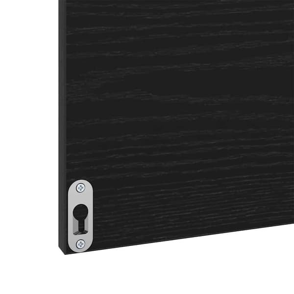 vidaXL Baderomsinnredningssett 3 pcs Svart Eik Konstruert tre