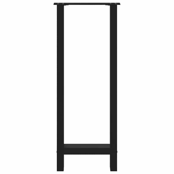 vidaXL Soffbordsben svart 2 st 50x(100-101) cm stål