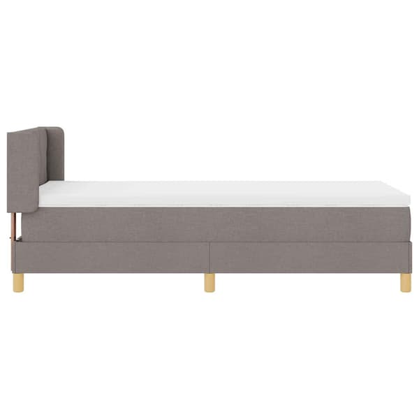 vidaXL Bäddfjäder med madrass Taupe 190 x 90 cm Polyester
