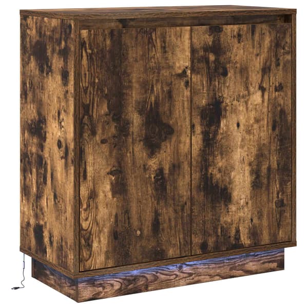 vidaXL LED sideboard for Røkt Eik 71 x 34,5 x 75 cm Konstruert tre