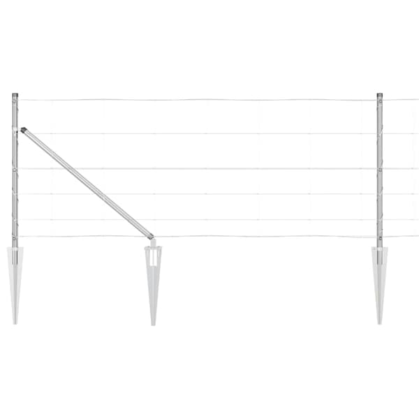 vidaXL Stängselstolpe Galvaniserad 50 x 0,8 m Stål