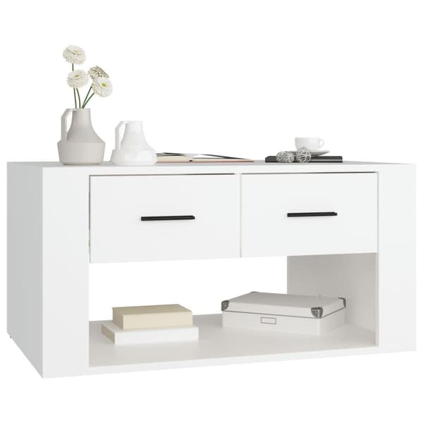 vidaXL Soffbord vit 80x50x40 cm konstruerat trä
