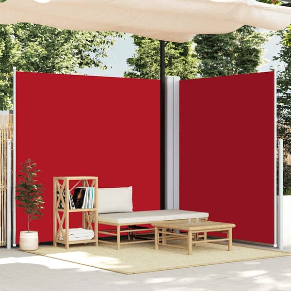 vidaXL Uttrekkbar sidemarkise 220x600 cm rød
