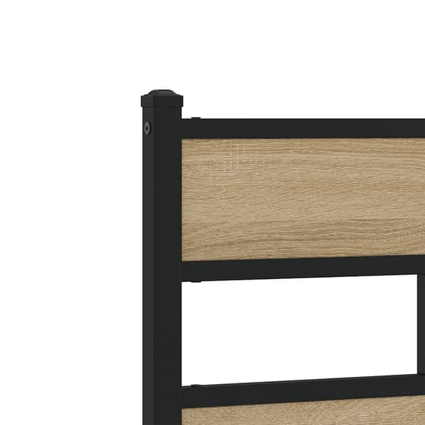 vidaXL Utskiftbar sengegavl sonoma eik 80 cm jern og konstruert tre