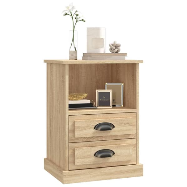 vidaXL Nattbord sonoma eik 43x36x60 cm