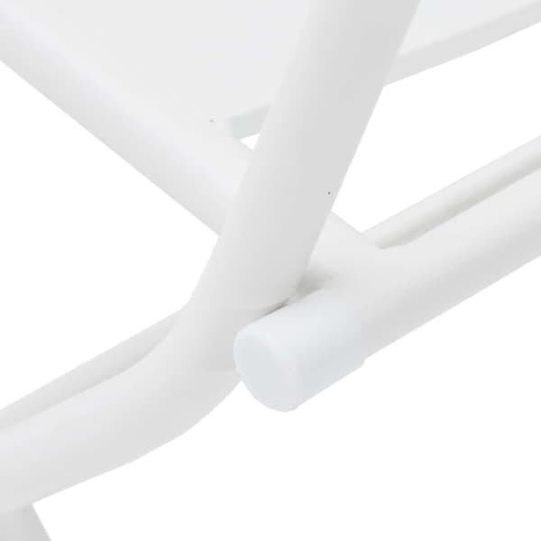 vidaXL Trädgårds Bistro Set 3 pcs Vit Stål