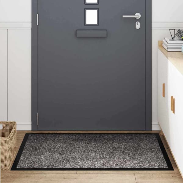 vidaXL Dørmatte Lysegrå 60 x 40 x 1.2 cm Teddy-stoff