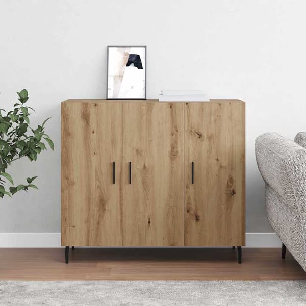 vidaXL Serviesskap Artisan Eik 90 x 34 x 80 cm Konstruert tre