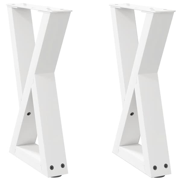 vidaXL Soffbordsben 2 st vit 28x(42-43,3) cm stål