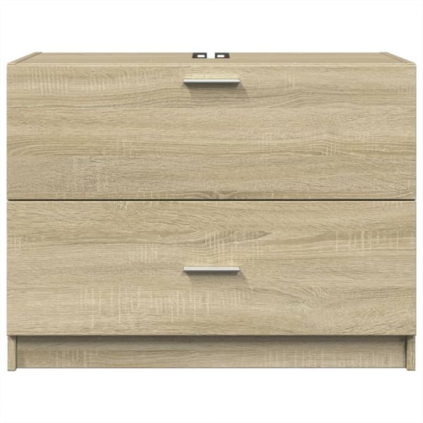 vidaXL Servantskap sonoma eik 78x37x59 cm konstruert tre