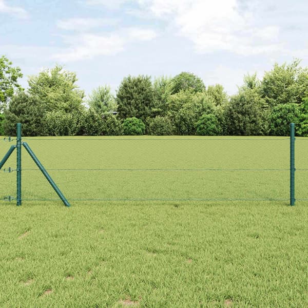 vidaXL Sekskantet gjerde grønn 1 x 10 m PVC