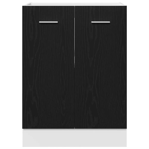 vidaXL Underskap Svart Eik 60x46x81,5 cm Sponplate