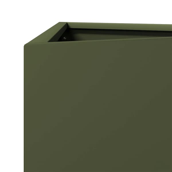 vidaXL Odlingslåda olivgrön triangulär 30x26x75 cm stål