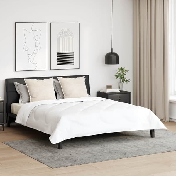 vidaXL Kudde med kudde 2 pcs Vit 80 x 80 cm Bomull