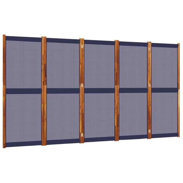 vidaXL Rumsavdelare 5 paneler mörkblå 350x180 cm