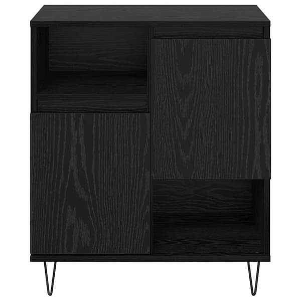 vidaXL Serviesskap Svart Eik 60 x 35 x 70 cm