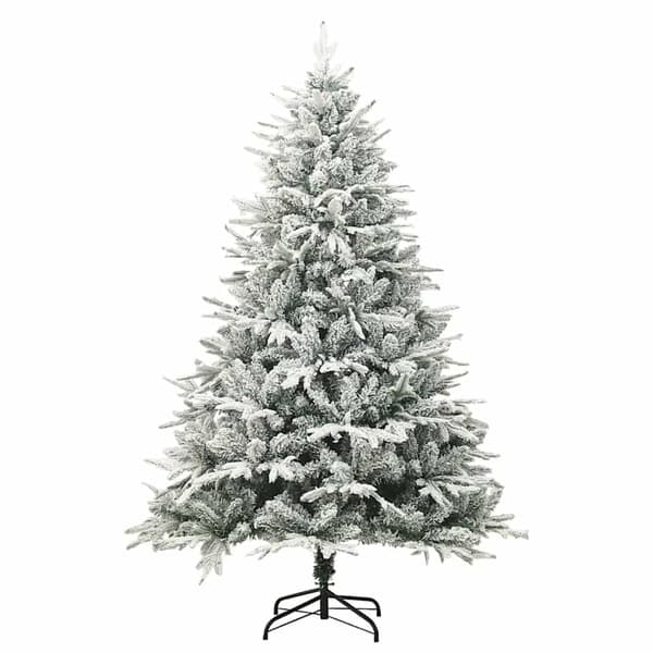 vidaXL Kunstig forhåndsbelyst juletre med kule-sett grønn 180 cm
