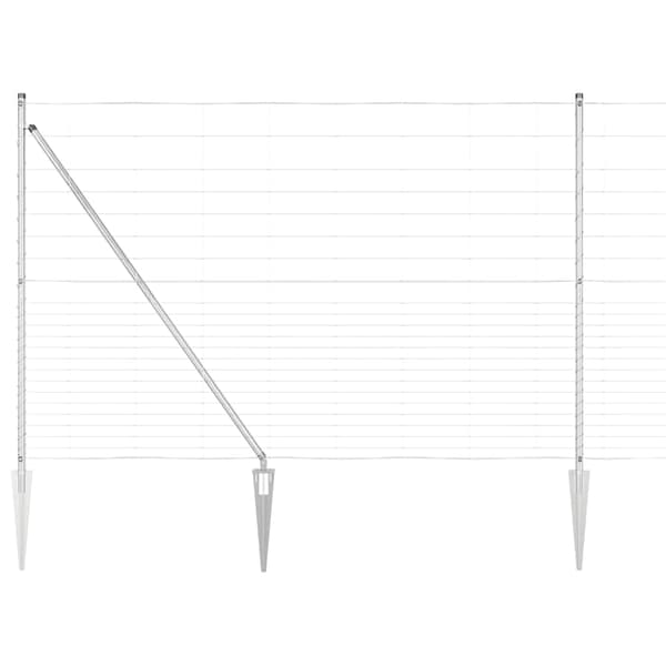 vidaXL Stängselstolpe Galvaniserad 25 x 1,6 m Stål