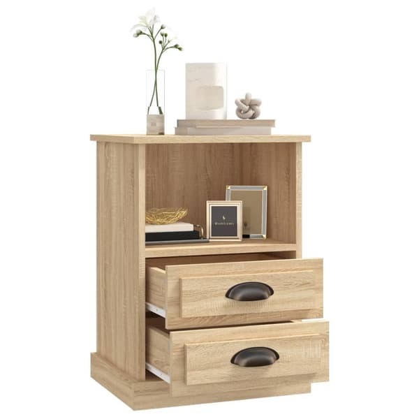 vidaXL Nattbord sonoma eik 43x36x60 cm