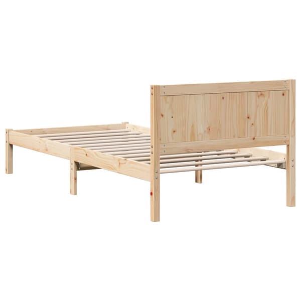 vidaXL Sängram Brun 80 x 200 cm Massivt tallträ